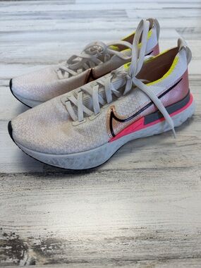 Nike Women's Pink/White FlyKnit Infinity React